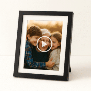 Marco Foto Alive  (28 × 23 cm) – Color Negro (Vertical)