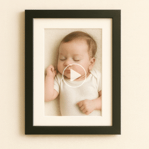 Marco Foto Alive (38 × 31 cm) – Color Negro (Vertical)